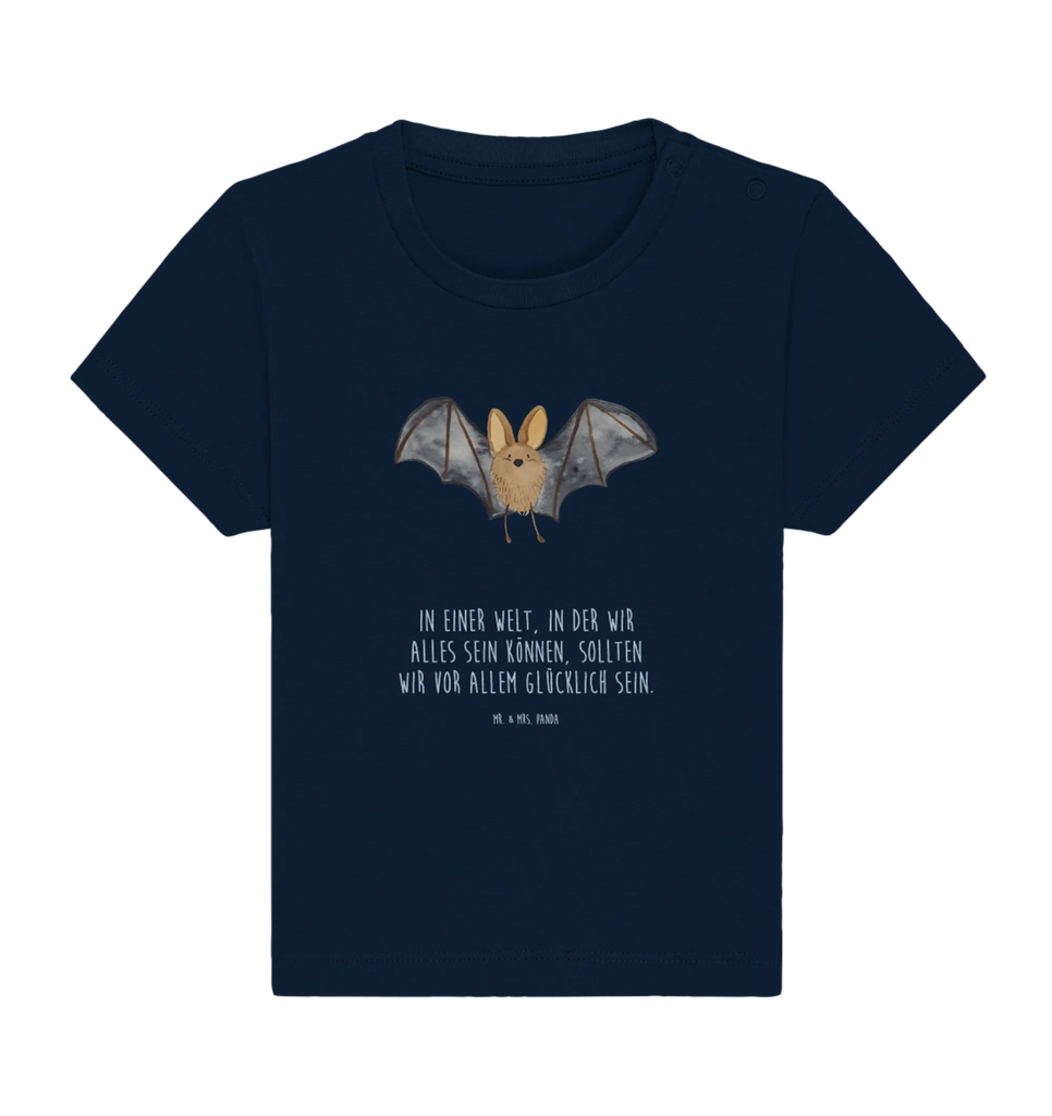 Organiczna koszulka dla niemowląt nietoperz skrzydło Motywy zwierzęce, dobra energia, zabawne powiedzonka, zwierzęta