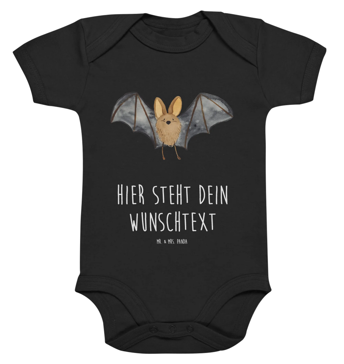 Personalized Baby Bodysuit bat wing hand drawn, animal lover, cute animal motives, small animals, good mood, gift ideas, gifts, card, cute, funny sayings, special gifts
