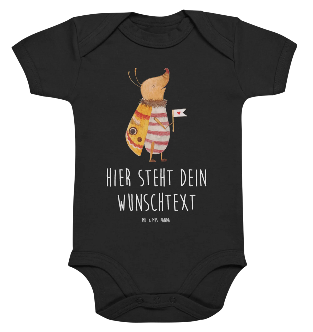 Personalized Baby Bodysuit Moth flag hand drawn, animal lover, cute animal motives, small animals, good mood, gift ideas, gifts, card, cute, funny sayings, special gifts, Moth, Kitchen decoration, Beetle, How much does the world cost, Saying funny