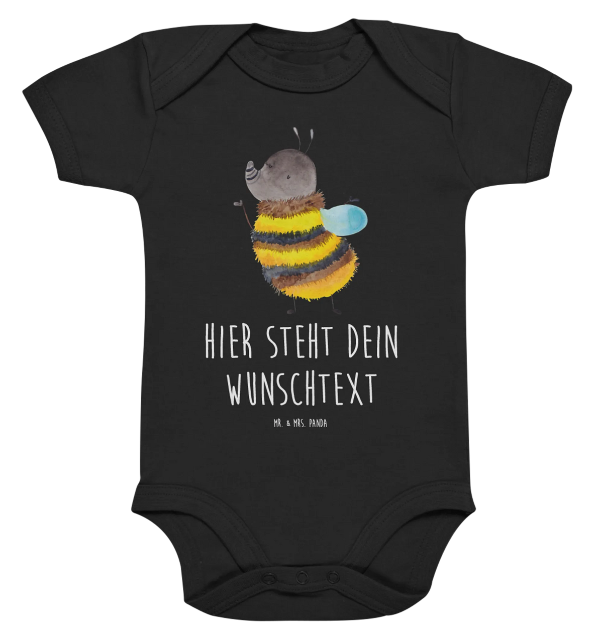 Personalized Baby Bodysuit bumblebee fluffy hand drawn, animal lover, cute animal motives, small animals, good mood, gift ideas, gifts, card, cute, funny sayings, special gifts, Nature, Bumblebee, Flower, Fluffy