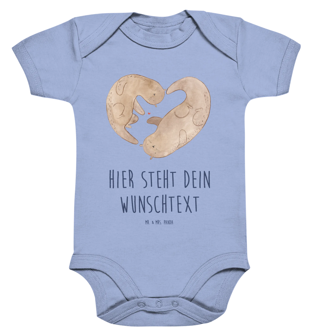 Personalizowany body dla niemowląt wydra serce wydra, Kuna, morska wydra