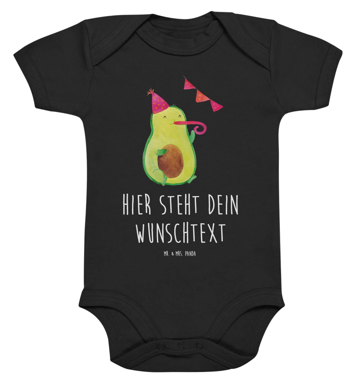 Personalized Baby Bodysuit avocado party time vegetables