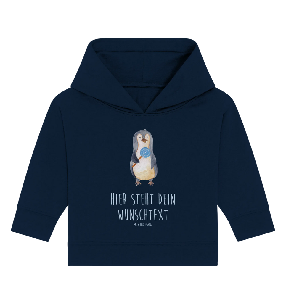 Personalized Baby Hoodie Penguin lollipop Baby Hoodie mit Namen, Personalisierter Baby Hoodie, Babyhoodie Wunschtext, Pinguin, Rabauke, Rebell, Ganove, Blödsinn, Lolli, Süßigkeiten, Spruch, Pinguine, Gauner