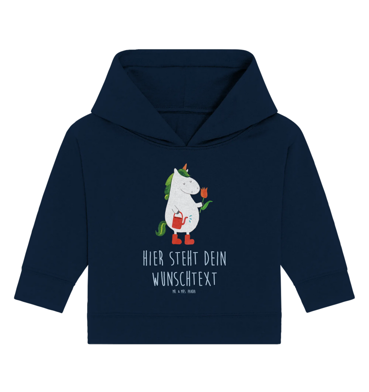 Personalisierter Baby Hoodie Einhorn Gärtner Babyhoodie Wunschtext, Personalisierter Baby Hoodie, Baby Hoodie mit Namen, Einhörner, Einhorn Deko, Unicorn, Einhorn, Giesskanne, Blume, Freude, Stiefel, Lebenslust, Freundin, Luftballon, Gießkanne, Garten