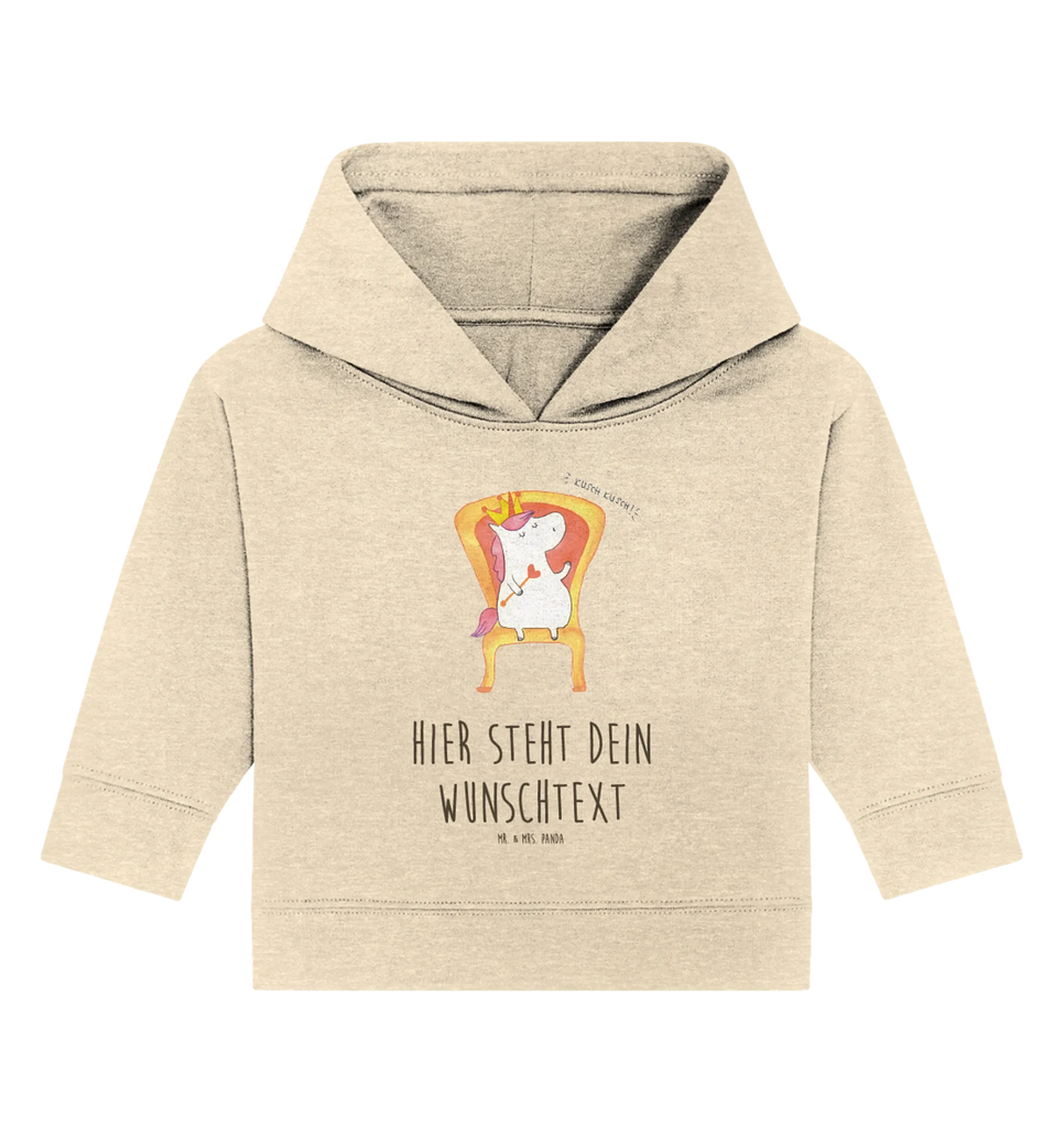 Spersonalizowana bluza z kapturem dla niemowląt Jednorożec król Personalisierter Baby Hoodie, Babyhoodie Wunschtext, Baby Hoodie mit Namen, Einhorn, Einhörner, Einhorn Deko, Unicorn, Prinzessin, Krone, Herrscher, Kaiser, König, Bundeskanzler, Präsident