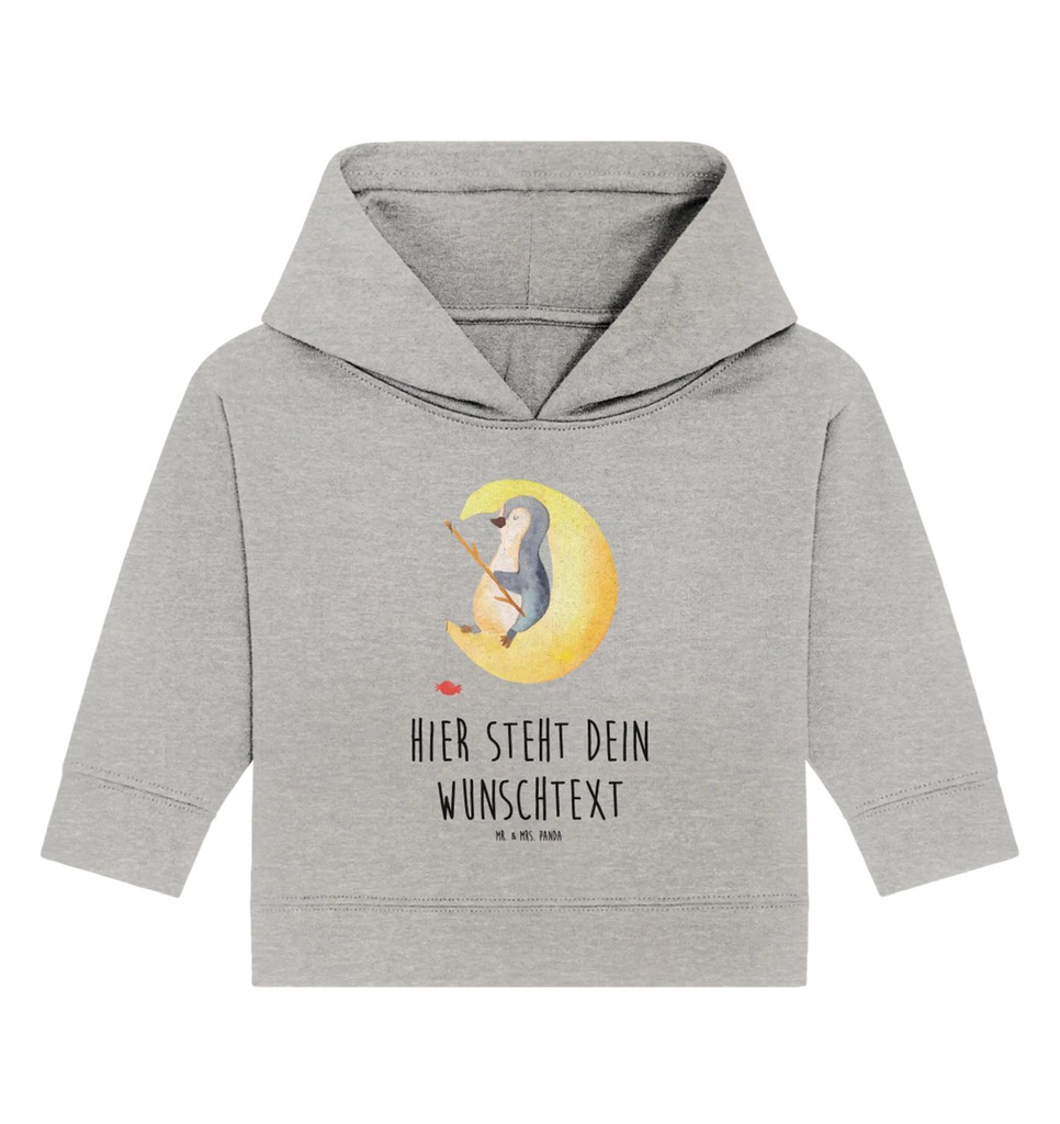 Spersonalizowana bluza z kapturem dla niemowląt pingwin księżyc Babyhoodie Wunschtext, Personalisierter Baby Hoodie, Baby Hoodie mit Namen, Pinguin, Pinguine, Schlafzimmer, Gästezimmer, Spruch, Schlafstörungen, Nachtruhe, schlafen, Einschlafen