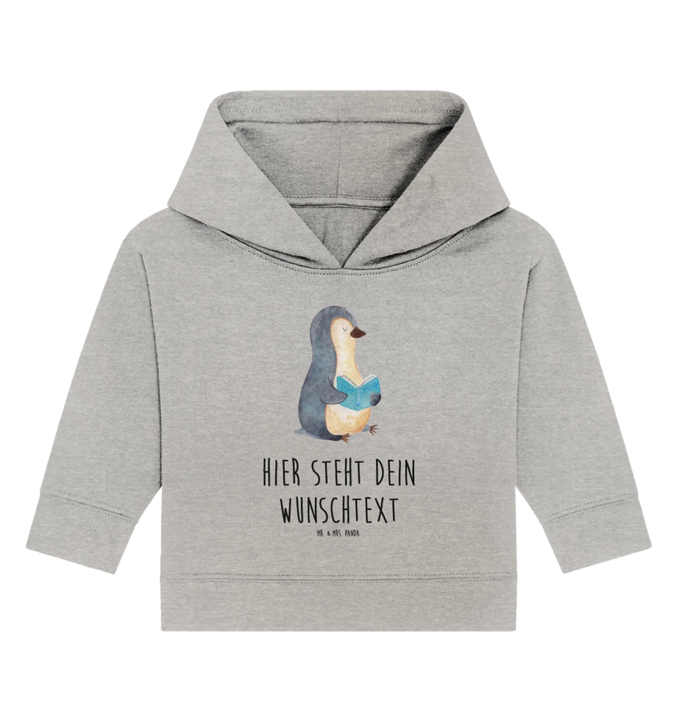 Spersonalizowana bluza z kapturem dla niemowląt pingwin książka Personalisierter Baby Hoodie, Babyhoodie Wunschtext, Baby Hoodie mit Namen, Pinguin, Lesen, Faulenzen, Urlaub, Pinguine, Bücherwurm, Freizeit, Ferien, Buch, Nichtstun