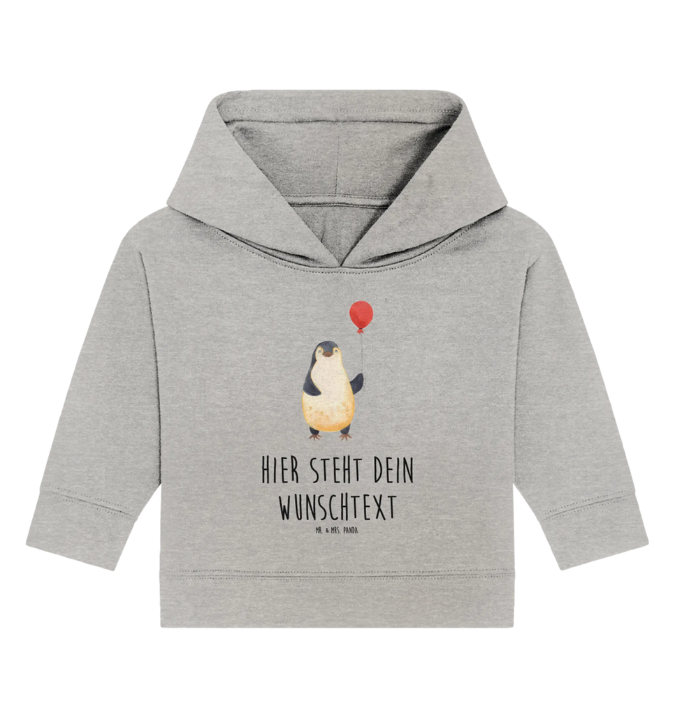 Spersonalizowana bluza z kapturem dla niemowląt pingwin balon Personalisierter Baby Hoodie, Babyhoodie Wunschtext, Baby Hoodie mit Namen, Pinguin, Glück, Neustart, Geschenk Freundin, Geschenkidee, Lebenslust, Neues Leben, Pinguine, Beste Freundin, Tagträume, Luftballon, Motivation, Liebe