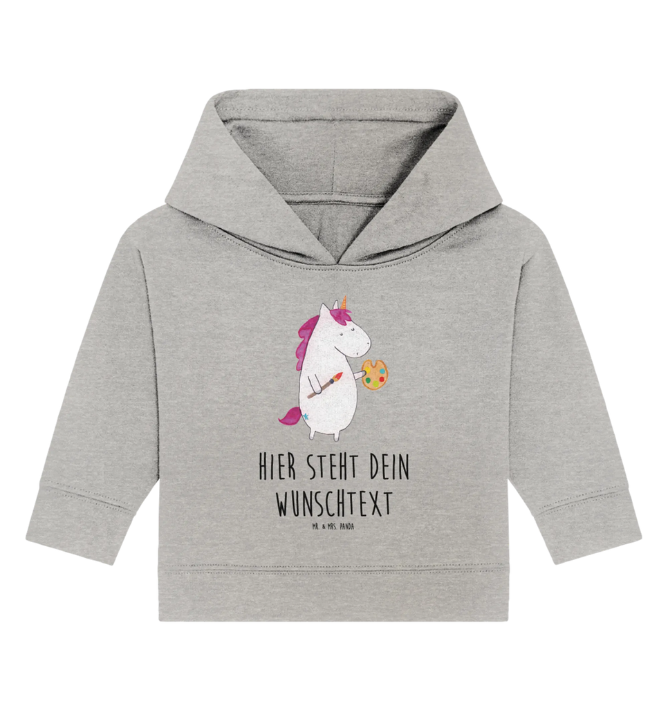 Spersonalizowana bluza z kapturem dla niemowląt Jednorożec Artysta Babyhoodie Wunschtext, Personalisierter Baby Hoodie, Baby Hoodie mit Namen, Einhorn, Einhörner, Einhorn Deko, Unicorn, Welt, Geschenk, Pinsel, Artist, Stift, Zeichnen, Künstler, Maler, Englisch, Farbe, Malen