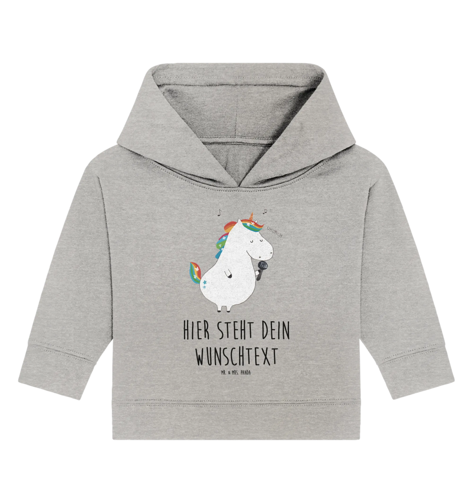 Spersonalizowana bluza z kapturem dla niemowląt jednorożec Śpiewak Personalisierter Baby Hoodie, Babyhoodie Wunschtext, Baby Hoodie mit Namen, Einhorn, Unicorn, Einhörner, Einhorn Deko, Sänger, Fest, Disco, Sängerin, Feier, Geburtstag, Glitzer, Freundin, Party, Konfetti