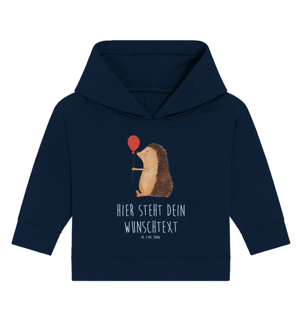 Spersonalizowana bluza z kapturem dla niemowląt jeż balon Personalisierter Baby Hoodie, Babyhoodie Wunschtext, Baby Hoodie mit Namen, Tiermotive, Gute Laune, Tiere, Lustige Sprüche, Herzlichen Glückwunsch, Geburtstag, Geburtstagskind, Glückwunsch, Happy Birthday, Igel, Ballon