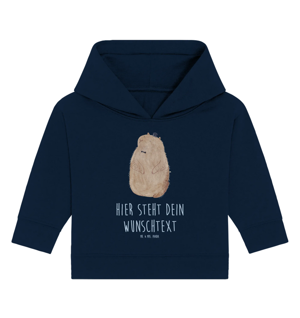Spersonalizowana bluza z kapturem dla niemowląt Świstak Personalisierter Baby Hoodie, Baby Hoodie mit Namen, Babyhoodie Wunschtext, Tiermotive, Gute Laune, lustige Sprüche, Tiere, Freundlichkeit, Murmeltier, Knigge, Fröhlichkeit, Respekt, Anstand