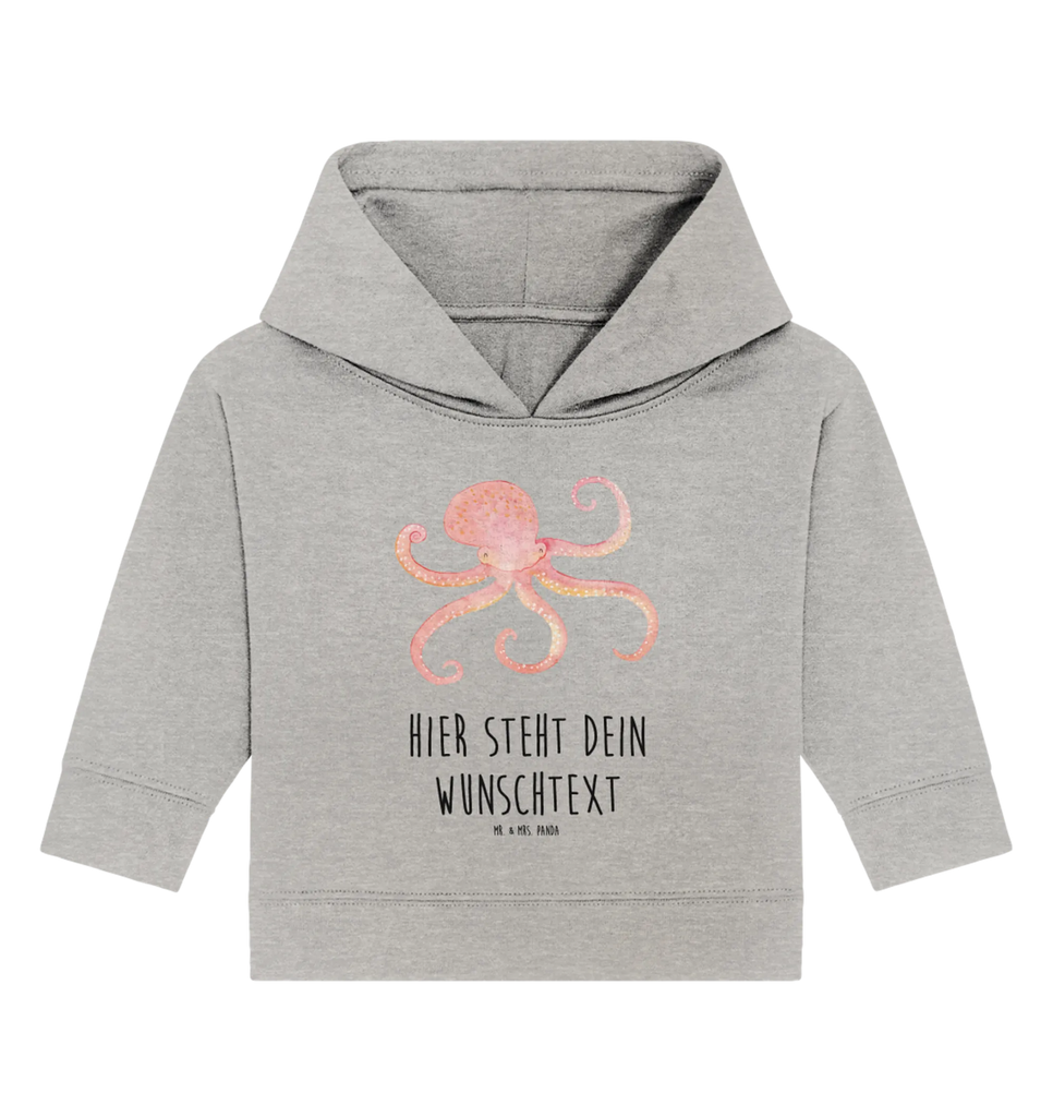 Spersonalizowana bluza z kapturem dla niemowląt Ośmiornica Baby Hoodie mit Namen, Personalisierter Baby Hoodie, Babyhoodie Wunschtext, Tiermotive, Gute Laune, Tiere, Lustige Sprüche, Krake, Wasser, Ozean, Meerestier, Meer, Arme, Tintenfisch