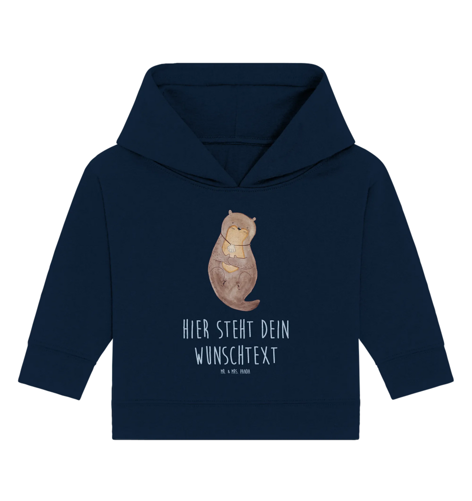 Spersonalizowana bluza z kapturem dla niemowląt wydra muszla Babyhoodie Wunschtext, Personalisierter Baby Hoodie, Baby Hoodie mit Namen, Otter, Fischotter, Seeotter, Büro, Otterliebe, Motivation, Tagträumen, grübeln, träumen