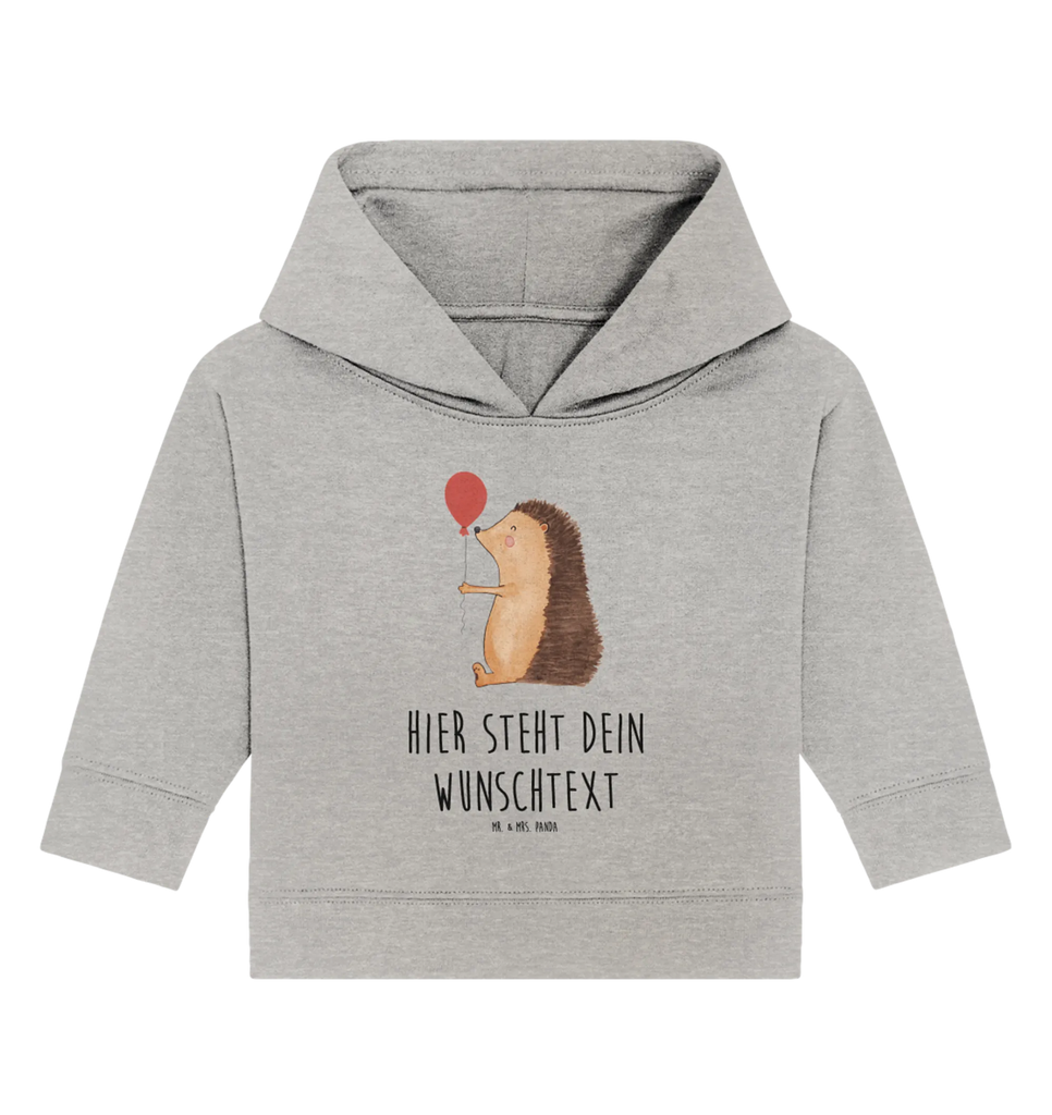 Spersonalizowana bluza z kapturem dla niemowląt jeż balon Personalisierter Baby Hoodie, Babyhoodie Wunschtext, Baby Hoodie mit Namen, Tiermotive, Gute Laune, Tiere, Lustige Sprüche, Herzlichen Glückwunsch, Geburtstag, Geburtstagskind, Glückwunsch, Happy Birthday, Igel, Ballon