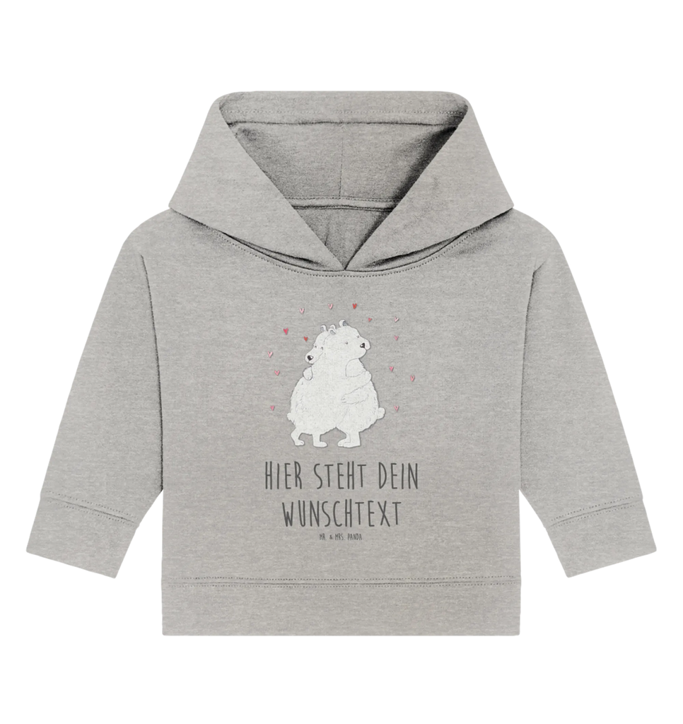 Personalized Baby Hoodie Icebear Embrace Personalisierter Baby Hoodie, Babyhoodie Wunschtext, Baby Hoodie mit Namen, Tiermotive, Gute Laune, Tiere, Lustige Sprüche