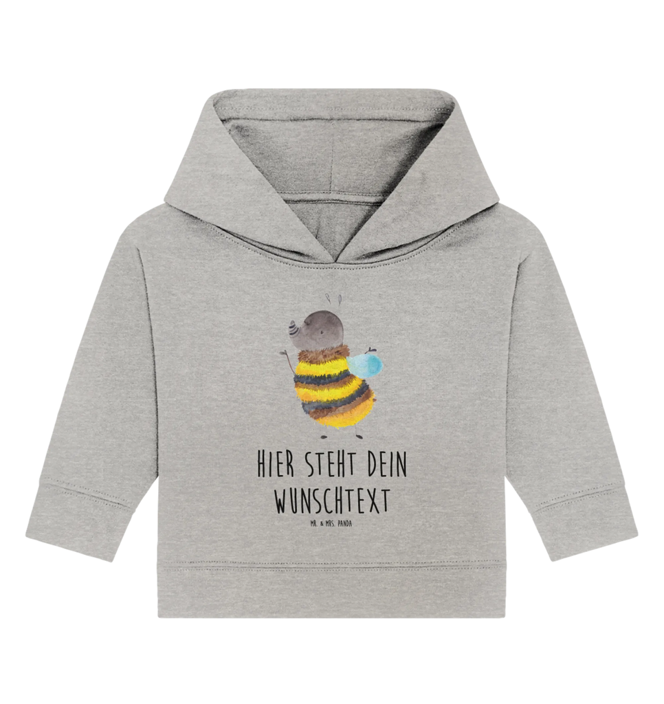 Spersonalizowana bluza z kapturem dla niemowląt trzmiel puszysty Babyhoodie Wunschtext, Baby Hoodie mit Namen, Personalisierter Baby Hoodie, Tiermotive, Gute Laune, Tiere, Lustige Sprüche, Hummel, Biene, Blume, Flauschig, Natur