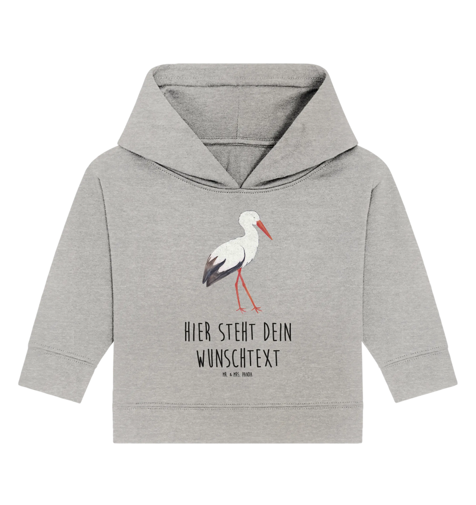 Spersonalizowana bluza z kapturem dla niemowląt Bocian Babyhoodie Wunschtext, Personalisierter Baby Hoodie, Baby Hoodie mit Namen, Tiermotive, Gute Laune, Tiere, Lustige Sprüche, Mutter, Störche, Schwanger, Schwangerschaft, Geburt, Baby, Babybauch, Mütter, Mutter Werden, Storch