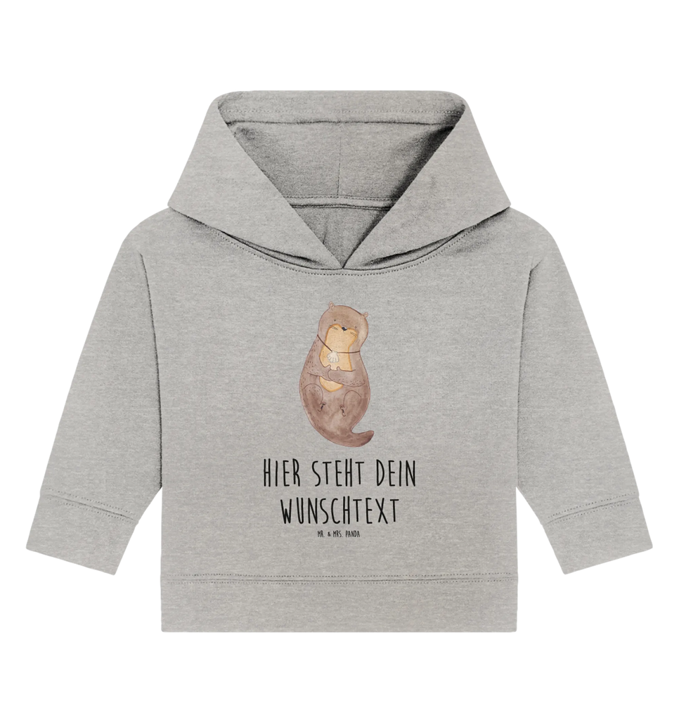 Spersonalizowana bluza z kapturem dla niemowląt wydra muszla Babyhoodie Wunschtext, Personalisierter Baby Hoodie, Baby Hoodie mit Namen, Otter, Fischotter, Seeotter, Büro, Otterliebe, Motivation, Tagträumen, grübeln, träumen
