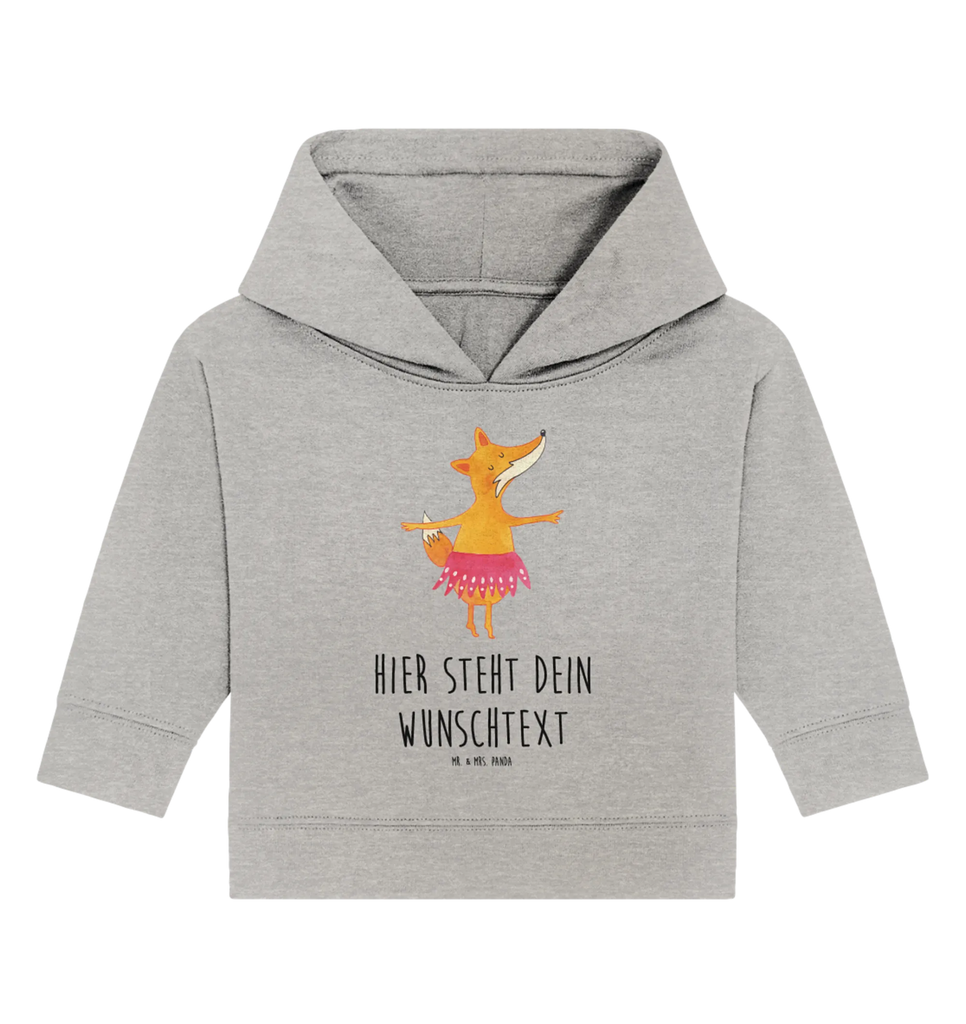 Spersonalizowana bluza z kapturem dla niemowląt Lis baletnica Babyhoodie Wunschtext, Personalisierter Baby Hoodie, Baby Hoodie mit Namen, Fuchs, Füchse, Einladung, Tänzerin, Ballerina, Füchsin, Tanzen, Party, Geburtstag, Ballett, Fuchs Spruch