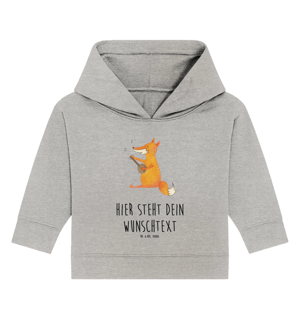 Spersonalizowana bluza z kapturem dla niemowląt Lis gitara Babyhoodie Wunschtext, Baby Hoodie mit Namen, Personalisierter Baby Hoodie, Fuchs, Geschenk Musiker, Musikerin, Sängerin, Musik Spruch, Sänger, Gitarre, Füchse