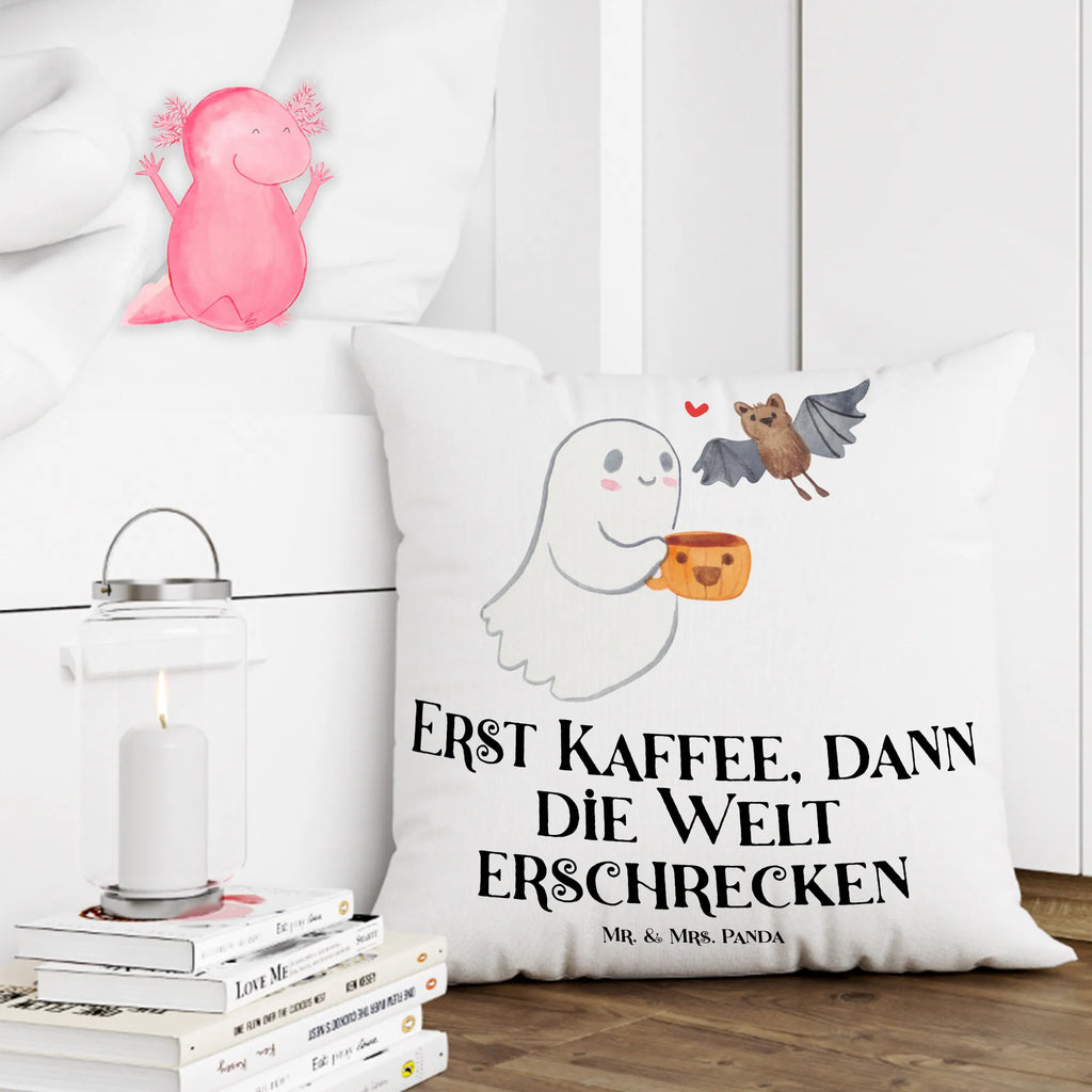 Cushion Ghost Coffee 40 x 40, 40x40, pillow case, fluffy, cushion, couch, settee, bed, pad, sofa, Pillow, soft, bedroom, pillows, Halloween, decoration, Martin singing, decor, gifts, giving