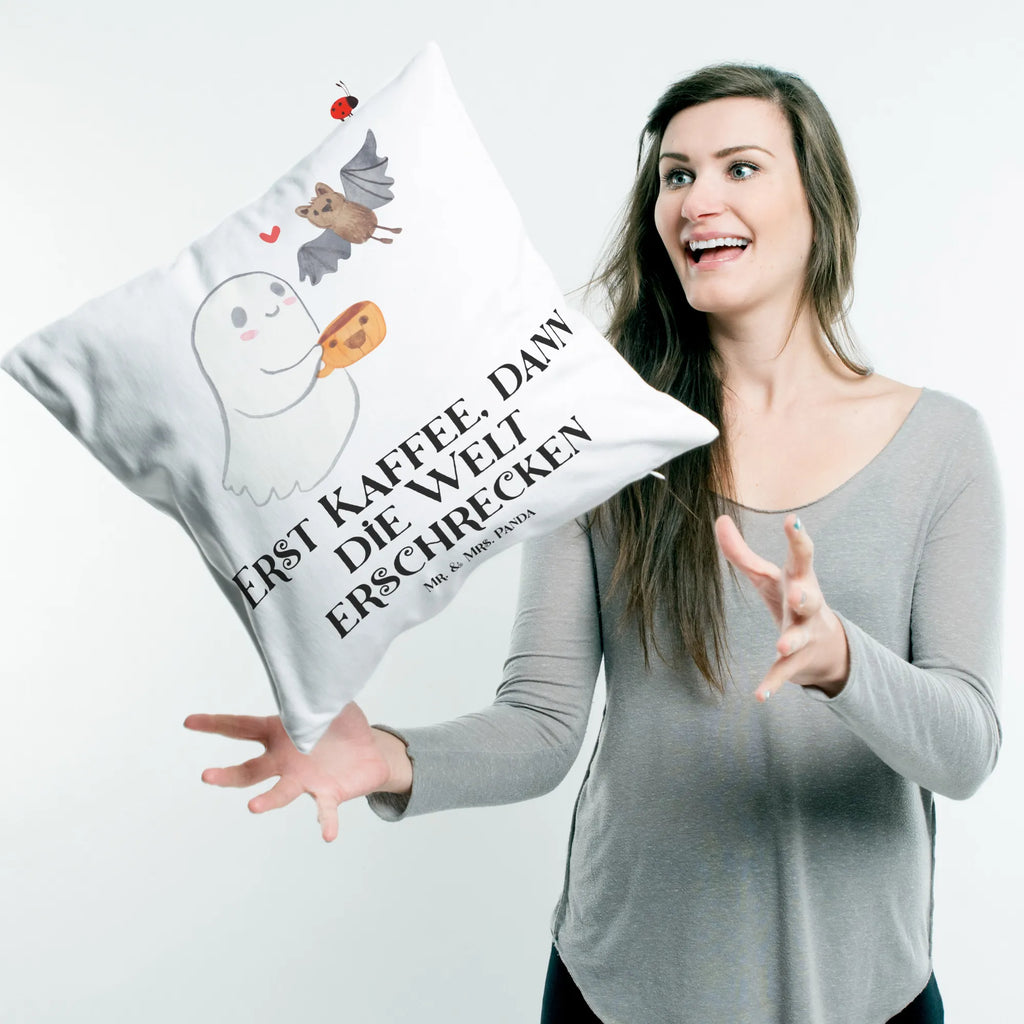 Cushion Ghost Coffee 40 x 40, 40x40, pillow case, fluffy, cushion, couch, settee, bed, pad, sofa, Pillow, soft, bedroom, pillows, Halloween, decoration, Martin singing, decor, gifts, giving