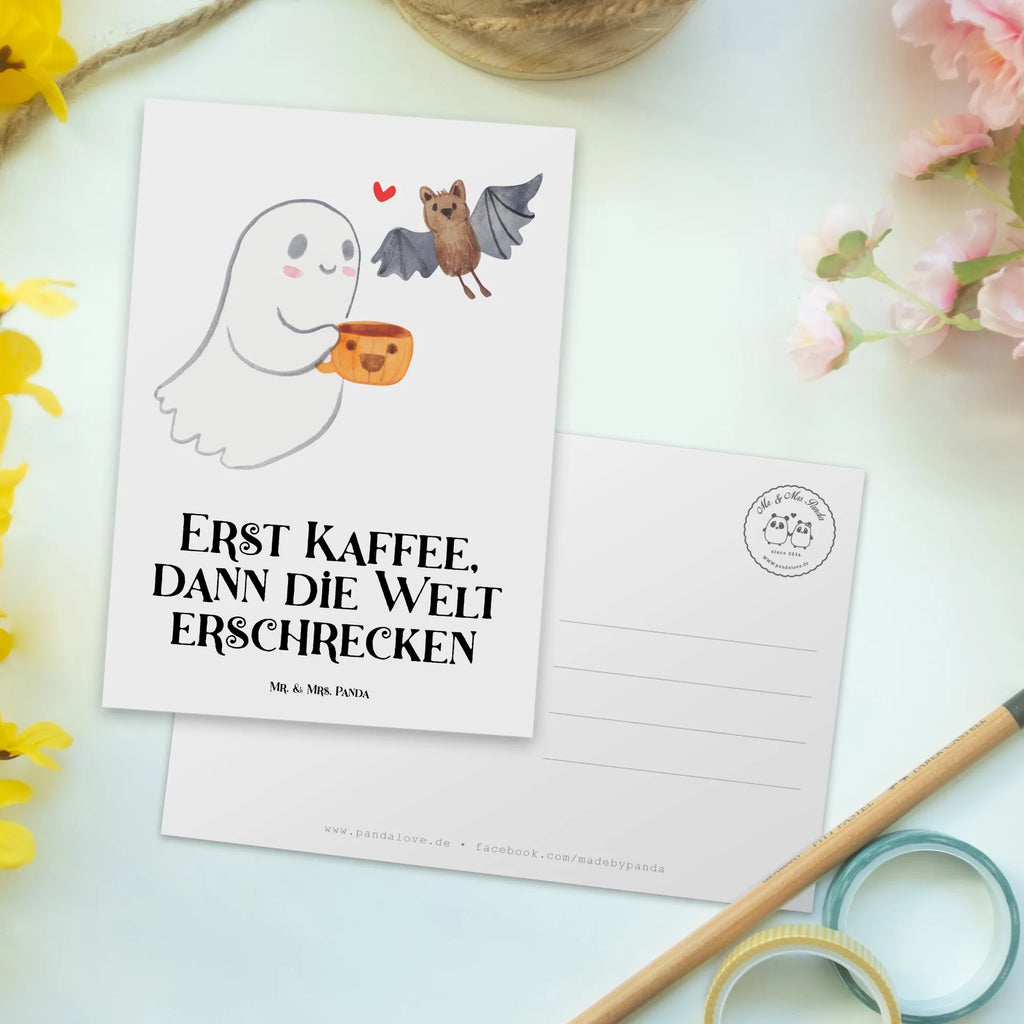 Pocztówka Duch kawa Halloween, dekoracje, Martinssingen, dekoracja, prezenty, dawanie