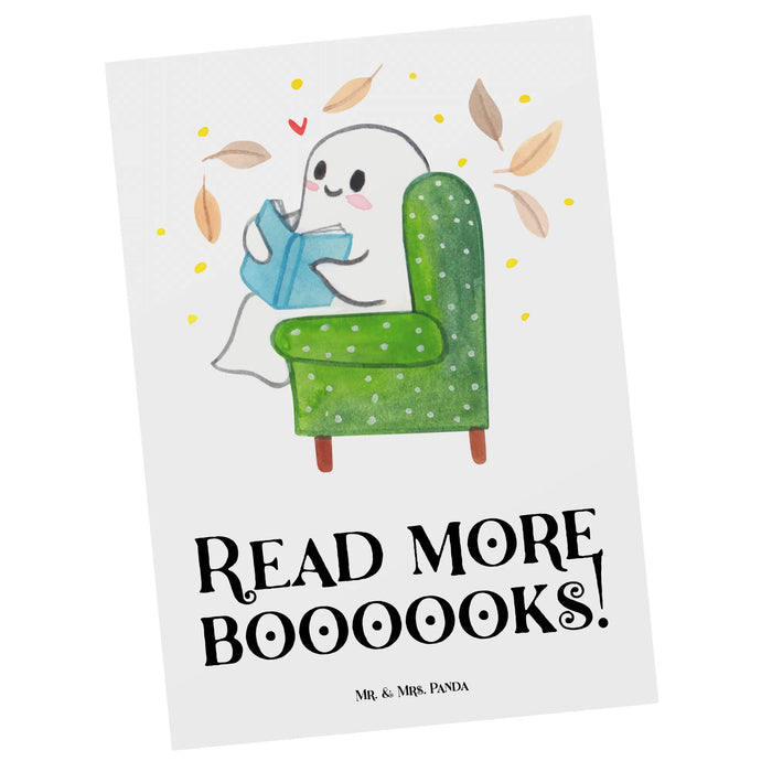 Postkarte Gespenst  Buch