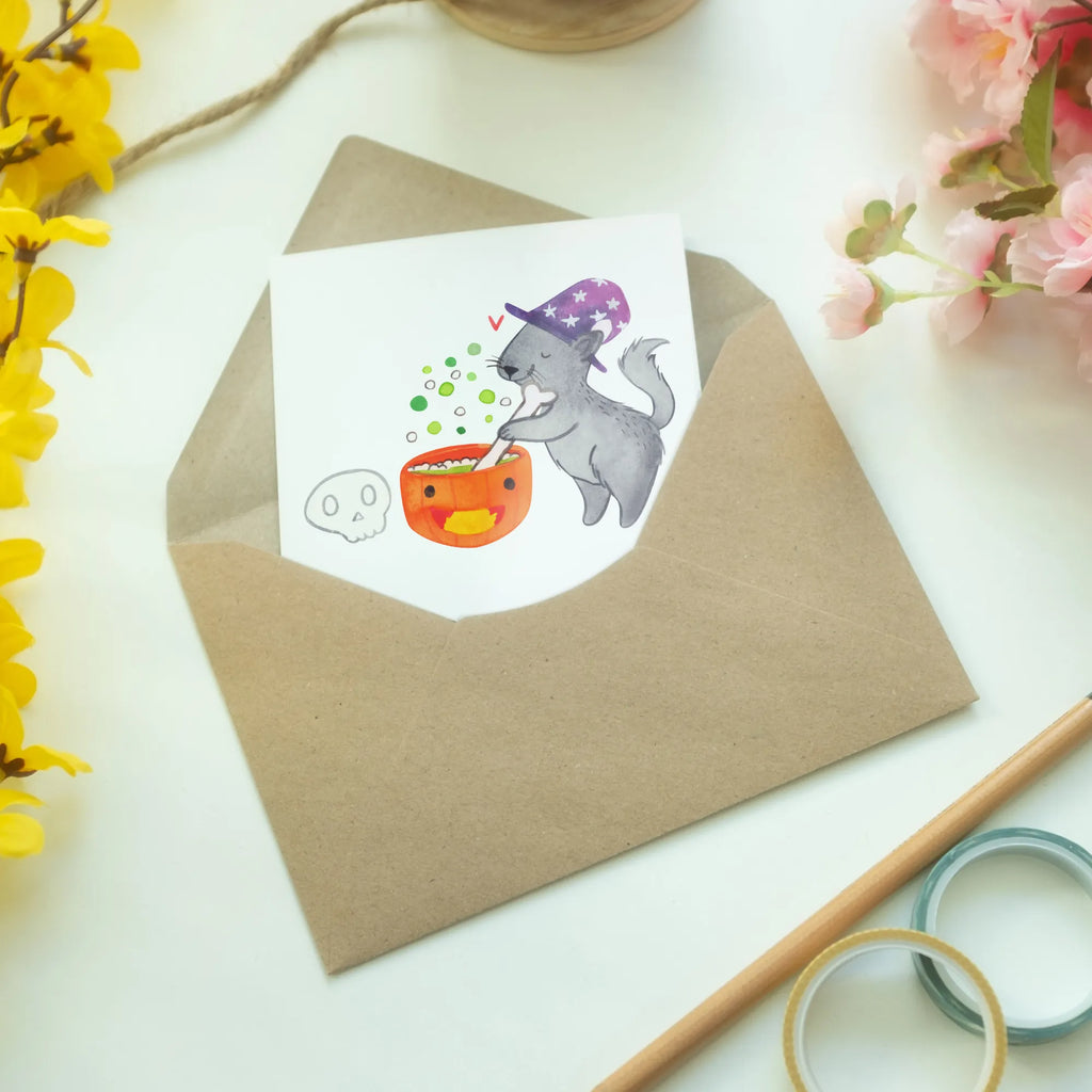 Kartka okolicznościowa kocur kocioł czarownic Halloween, dekoracje, Martinssingen, dekoracja, prezenty, dawanie