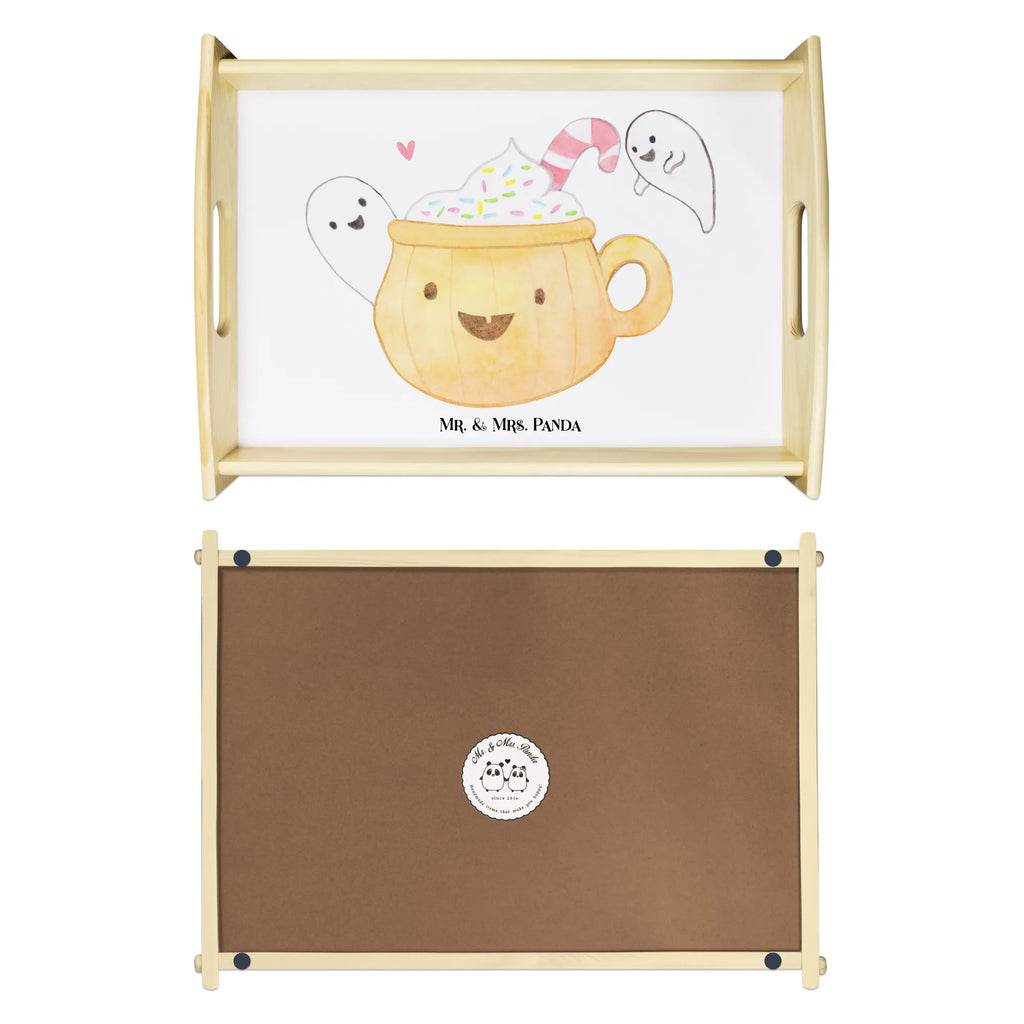 Serviertablett Kaffee Gespenst Frühstückstablett, Holztablett, Tablett, Serviertablett, Dekotablett, Küchentablett, Halloween, Deko, Martinssingen, Dekoration, Geschenke, Schenken, Süßes sonst gibt's saures, Gespenst, Trick or Treat, Halloween Deko, Kaffee, Pumpkin spiced Latte