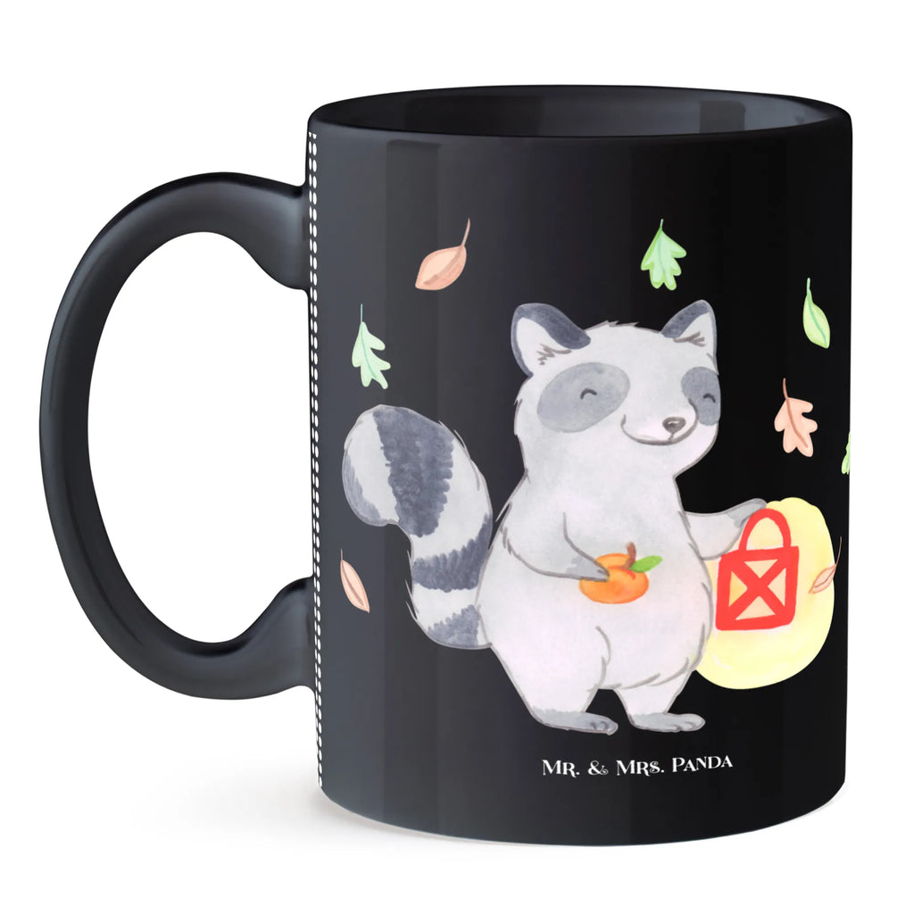 Kubek szop pracz latarnia Geschenktasse, Teetasse, Keramiktasse, Bürotasse, Tasse mit Zitaten, Porzellantasse, Tasse, Tasse mit Motiven, Kaffeetasse, Halloween, Deko, Martinssingen, Dekoration, Geschenke, Schenken, Trick or Treat, Waschbär, Laterne, Süßes sonst gibt's saures, Herbst, Halloween Deko