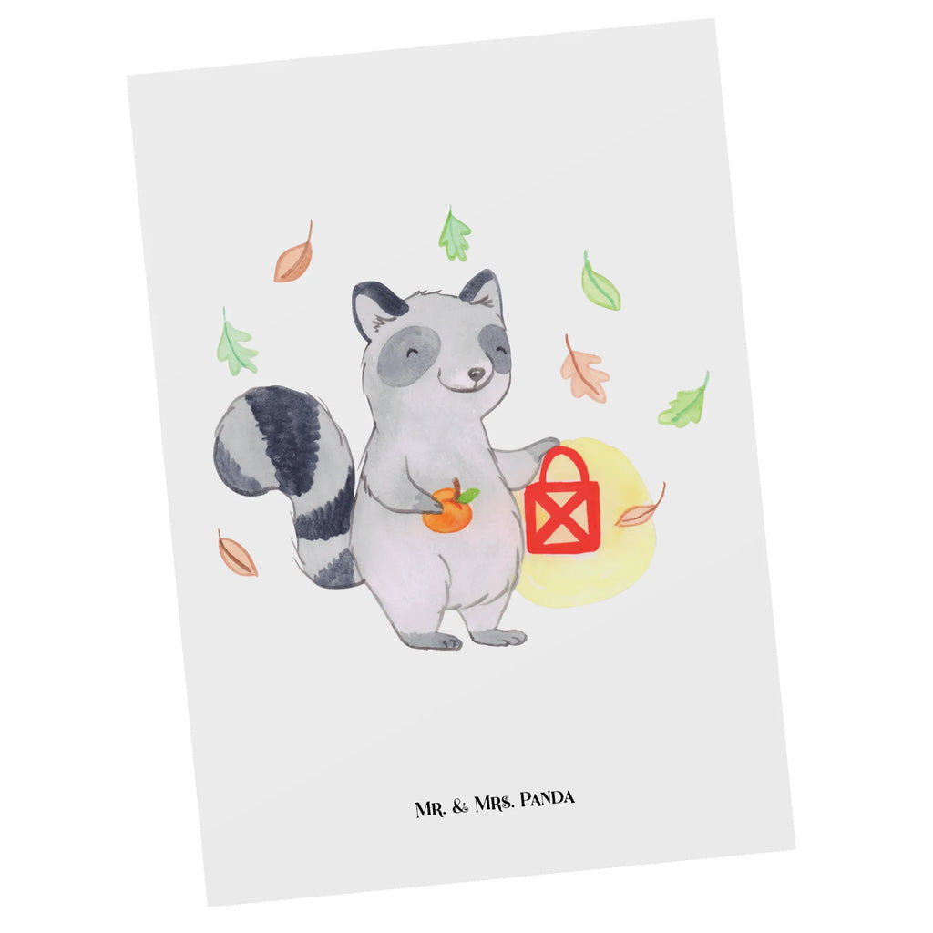 Pocztówka szop pracz latarnia Halloween, dekoracje, Martinssingen, dekoracja, prezenty, dawanie