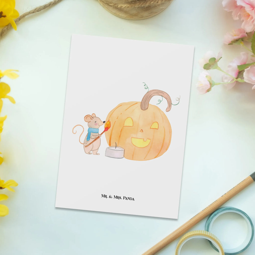 Pocztówka dynia mysz Halloween, dekoracje, Martinssingen, dekoracja, prezenty, dawanie