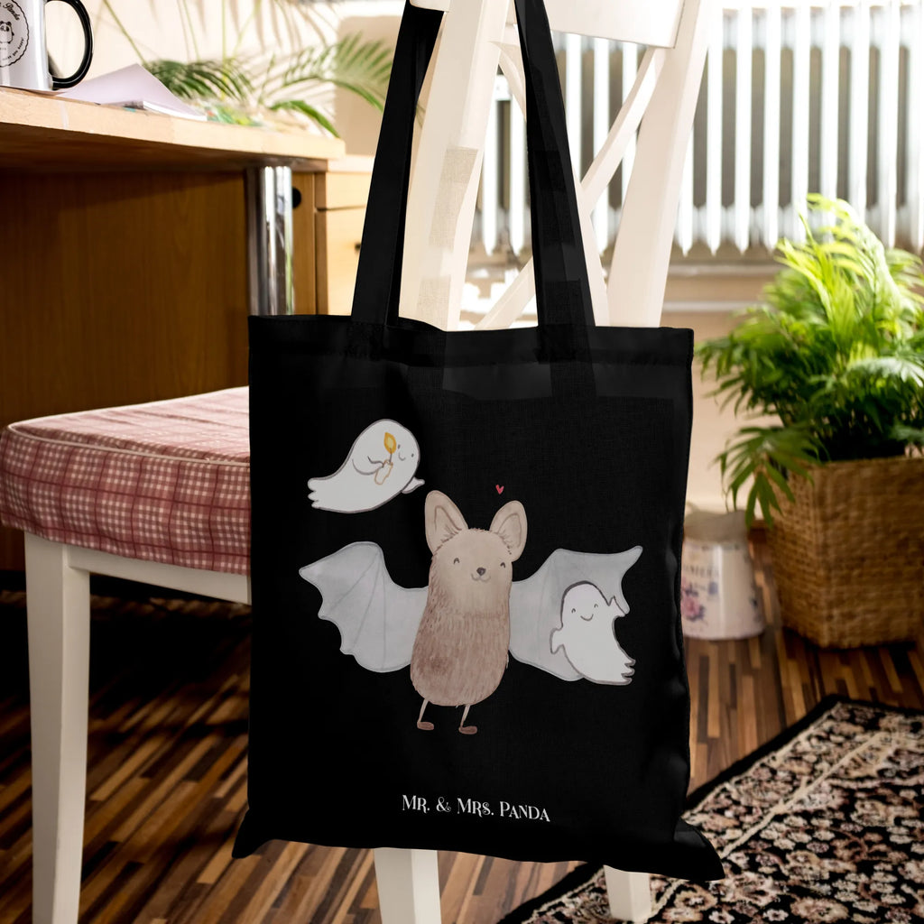 Tragetasche Fledermaus Gespenster Einkaufstasche, Schultertasche, Einkaufstüte, Shopper, Laptoptasche, Tragetasche, Stofftasche, Beuteltasche, Jutetasche, Jutebeutel, Strandtasche, Beutel, Umhängetasche, Badetasche, Tasche, Stoffbeutel, Halloween, Deko, Martinssingen, Dekoration, Geschenke, Schenken, Trick or Treat, Fledermaus, Süßes sonst gibt's saures, Gespenster, Halloween Deko