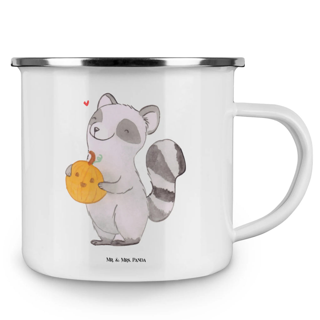 Enamel camping mug Raccoon Pumpkin camper mug, travel mug, outdoor cup, enamel mug, campfire mug, tin coffee cup, metal cup, enamel camping cup, lightweight camping mug, steel mug for camping, camp coffee mug, stainless steel drinking cup, enamel drinking mug, adventure mug, bushcraft mug, metal camping mug, hiking mug, camping mug, camping metal cup, backpacking mug, Halloween, decoration, Martin singing, decor, gifts, giving