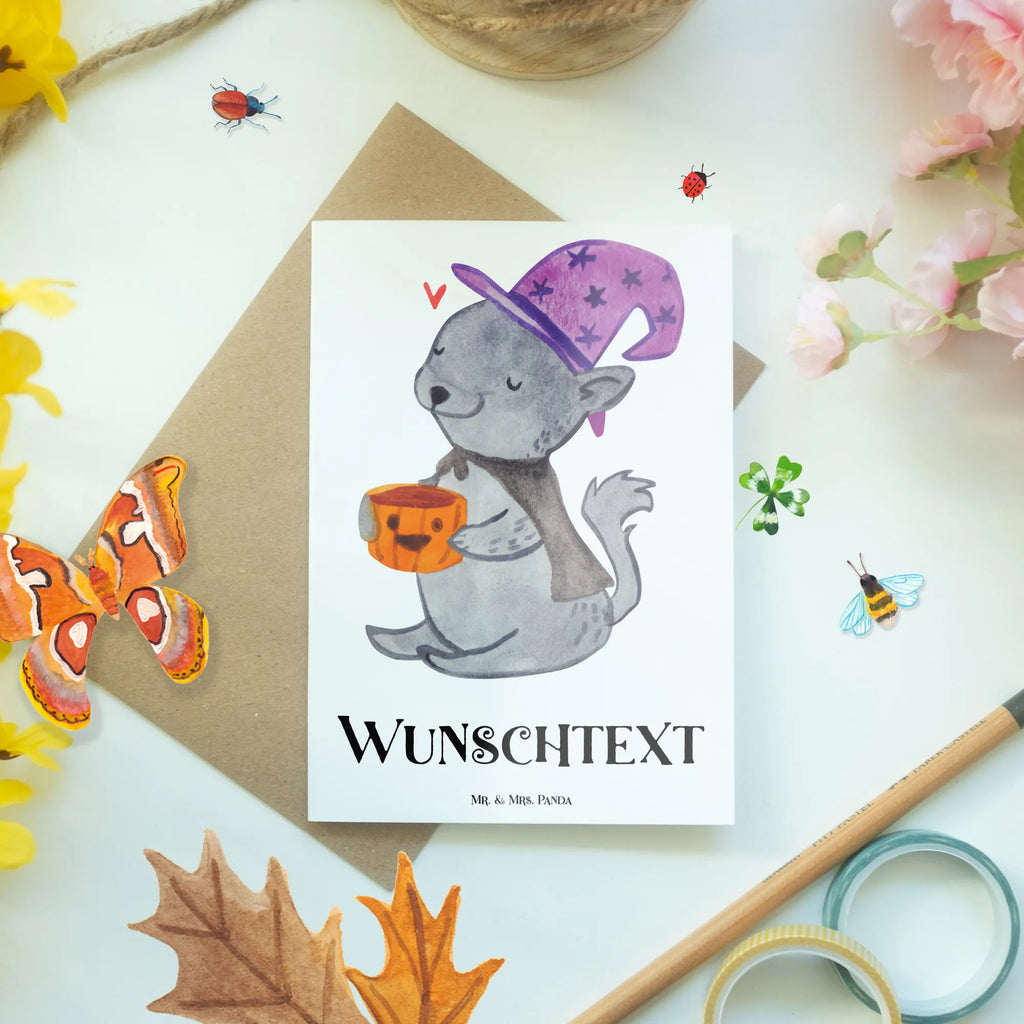 Spersonalizowana kartka z życzeniami Kot Kawa Halloween, dekoracje, Martinssingen, dekoracja, prezenty, dawanie