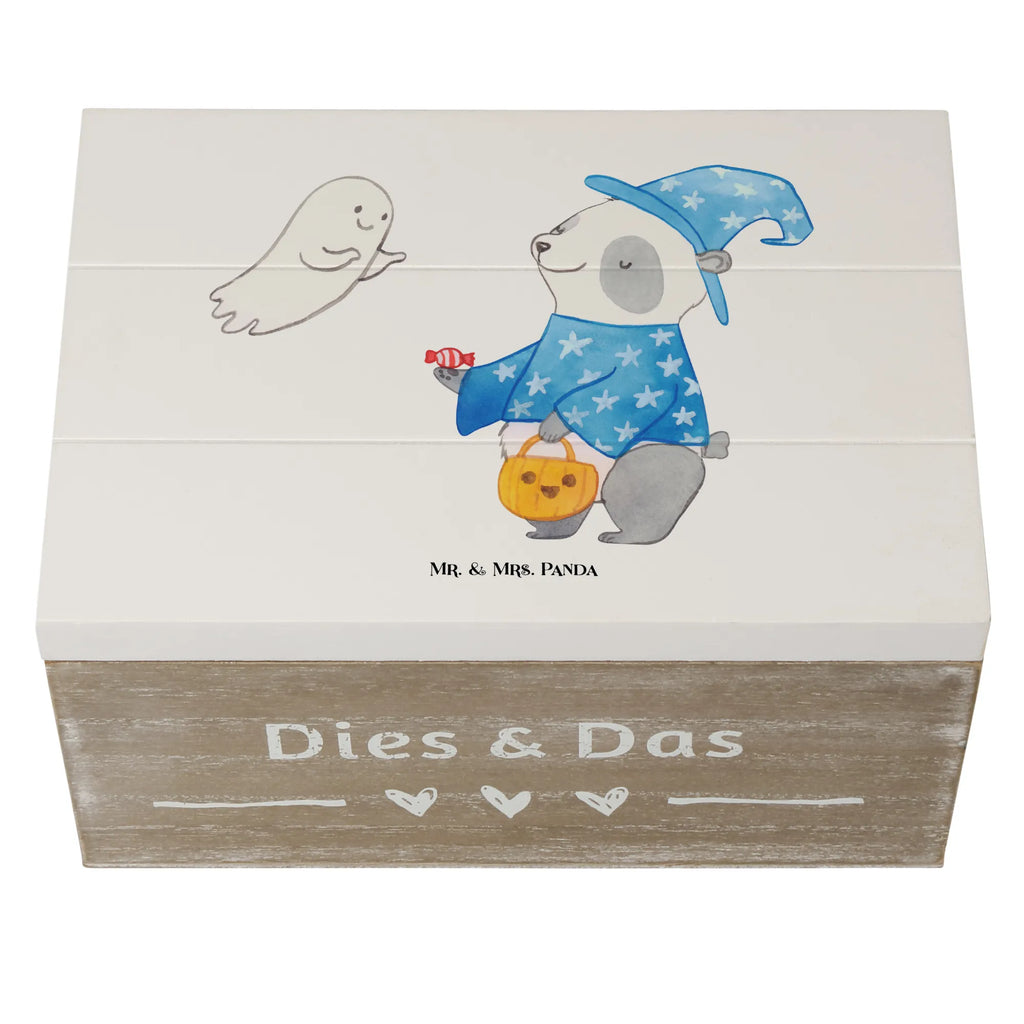 Holzkiste Panda Zauberer Erinnerungsbox, Schatzkiste, Geschenkbox, Erinnerungskiste, Kiste, Schatulle, Truhe, Aufbewahrungsbox, Holzkiste, XXL, Geschenkdose, Dekokiste, Halloween, Deko, Martinssingen, Dekoration, Geschenke, Schenken, Süßes sonst gibt's saures, Gespenst, Halloween Deko, Trick or Treat, Panda, Zauberer