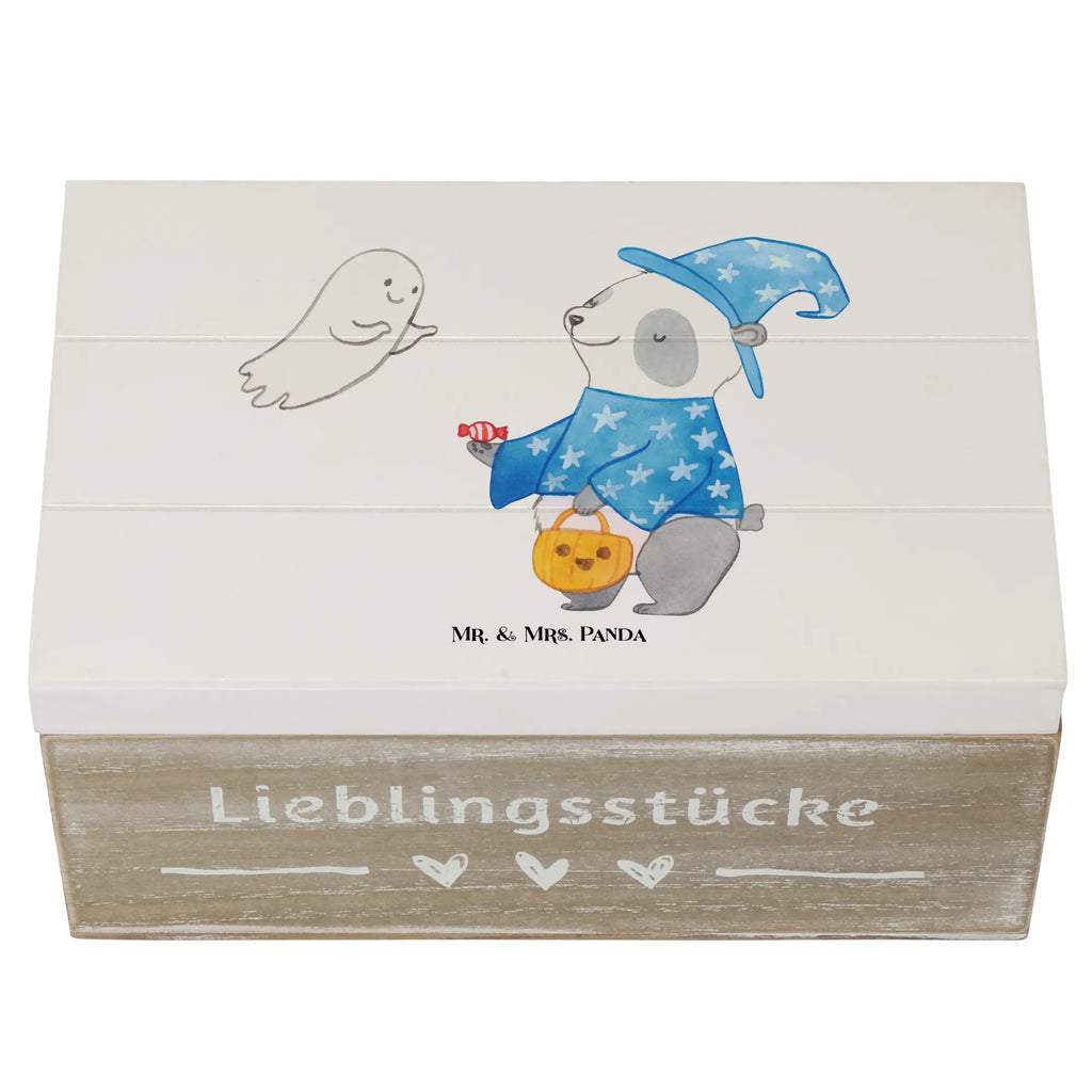 Holzkiste Panda Zauberer Erinnerungsbox, Schatzkiste, Geschenkbox, Erinnerungskiste, Kiste, Schatulle, Truhe, Aufbewahrungsbox, Holzkiste, XXL, Geschenkdose, Dekokiste, Halloween, Deko, Martinssingen, Dekoration, Geschenke, Schenken, Süßes sonst gibt's saures, Gespenst, Halloween Deko, Trick or Treat, Panda, Zauberer
