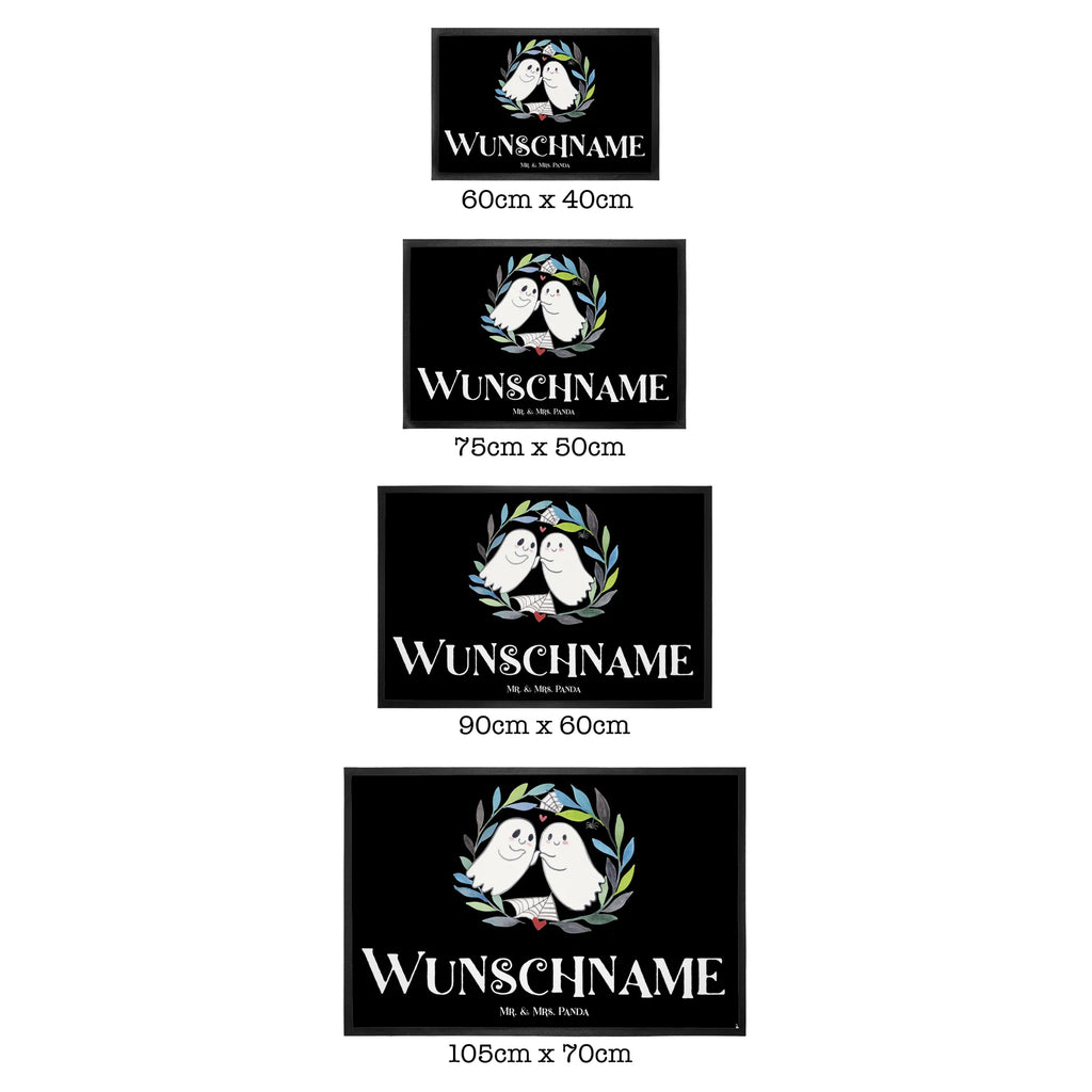 Personalized doormat Ghosts Dear Fußmatte mit Namen, Bedrucken, Personalisierte Fußmatte, Wunschnamen, Fußmatte bedrucken, Personalisiert, Türvorleger mit Namen, Haustürmatte personalisiert, Personalisieruung, Türvorleger personalisiert, Namensfussmatte, Halloween, Deko, Martinssingen, Dekoration, Geschenke, Schenken, Gespenst, Paar, Verliebt