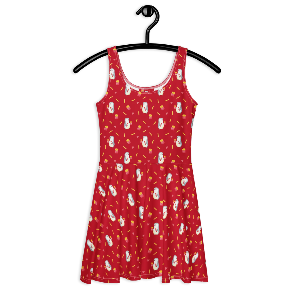 Sukienka letnia pingwin frytki Sommerkleid, Skaterkleid, Kleid, Liebe, Partner, Freund, Freundin, Ehemann, Ehefrau, Heiraten, Verlobung, Heiratsantrag, Liebesgeschenk, Jahrestag, Hocheitstag, Geschenk für Frauen, für Ehemann, Mitbringsel, Hochzeitstag, Geschenk für Partner, Valentinstag, Liebesbeweis, für Männer, Geschenk für Freundin