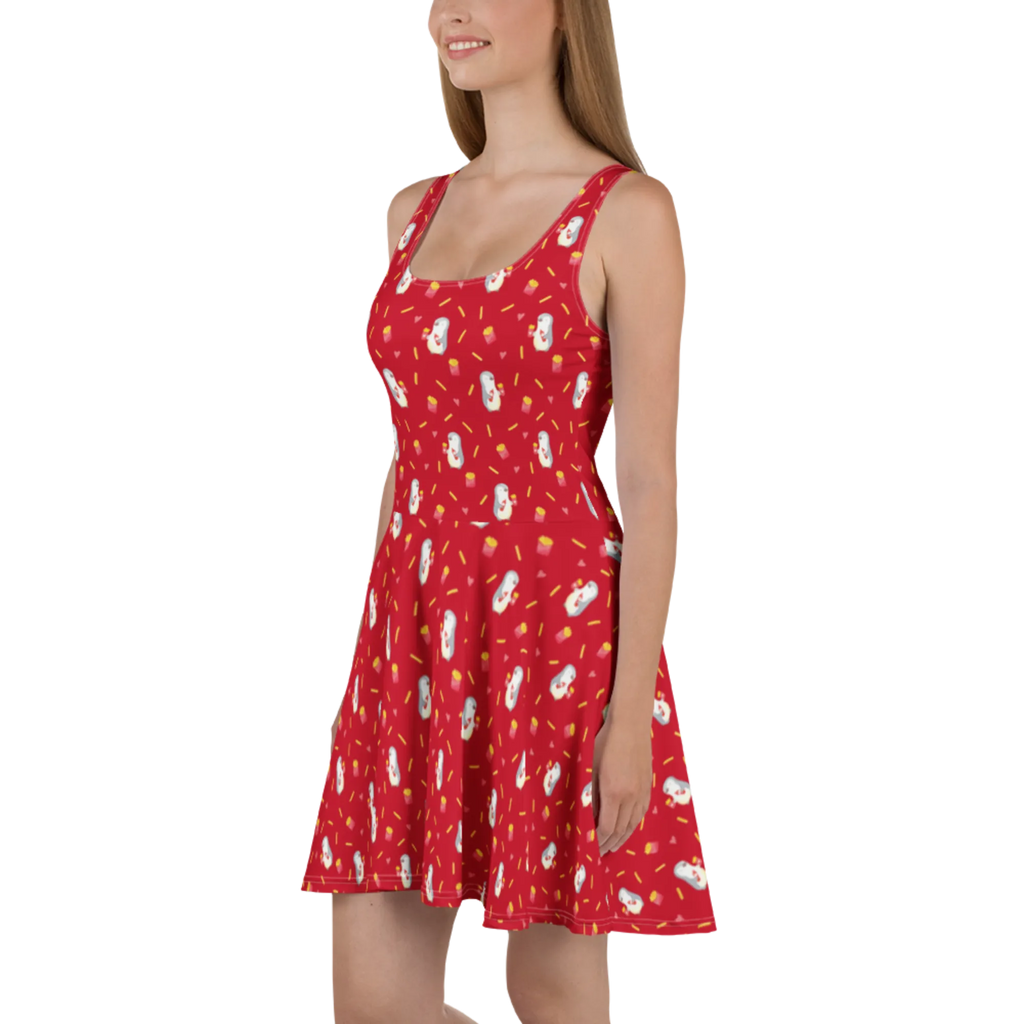 Sukienka letnia pingwin frytki Sommerkleid, Skaterkleid, Kleid, Liebe, Partner, Freund, Freundin, Ehemann, Ehefrau, Heiraten, Verlobung, Heiratsantrag, Liebesgeschenk, Jahrestag, Hocheitstag, Geschenk für Frauen, für Ehemann, Mitbringsel, Hochzeitstag, Geschenk für Partner, Valentinstag, Liebesbeweis, für Männer, Geschenk für Freundin