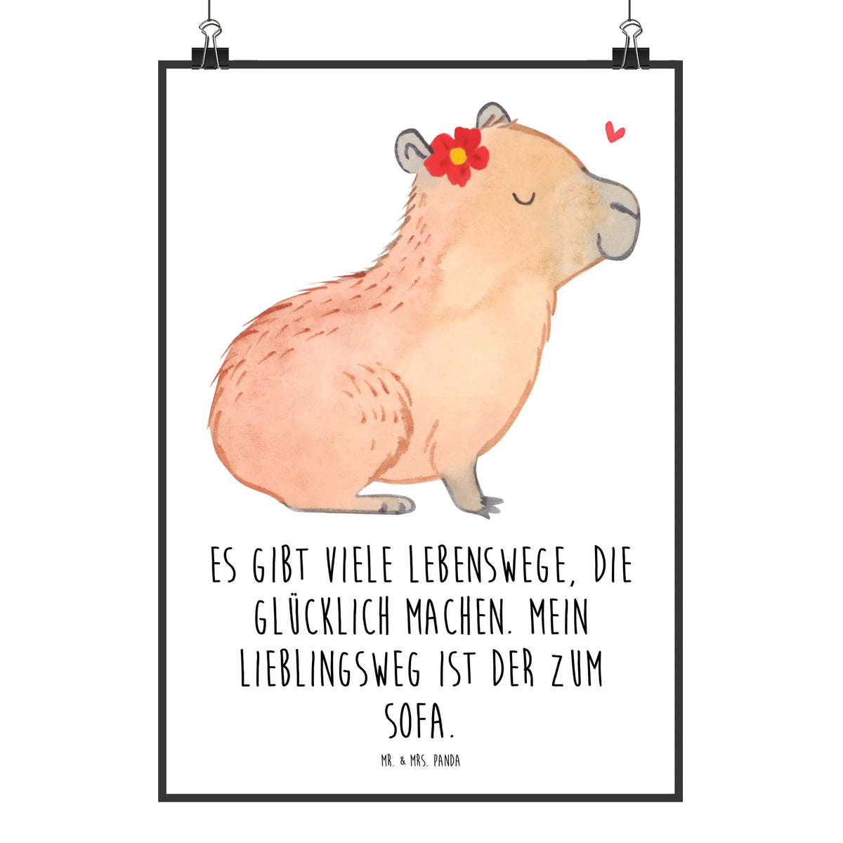 Poster Capybara Blume Wandschmuck, grafikposter, wanddeko, Wanddekoration, Panda Poster, Bild, kunstdruck poster, wandkunst, kunstposter, Wanddeko Bild, typografie poster, wanddruck, Wandbild, Deko Bild, drucke, Deko Poster, Design Poster, Plakat, Kunstdruck, Posterdruck, Mr. & Mrs. Panda Poster, Designposter, Tiermotive, Lustige Sprüche, Tiere, Gute Laune, Capybara