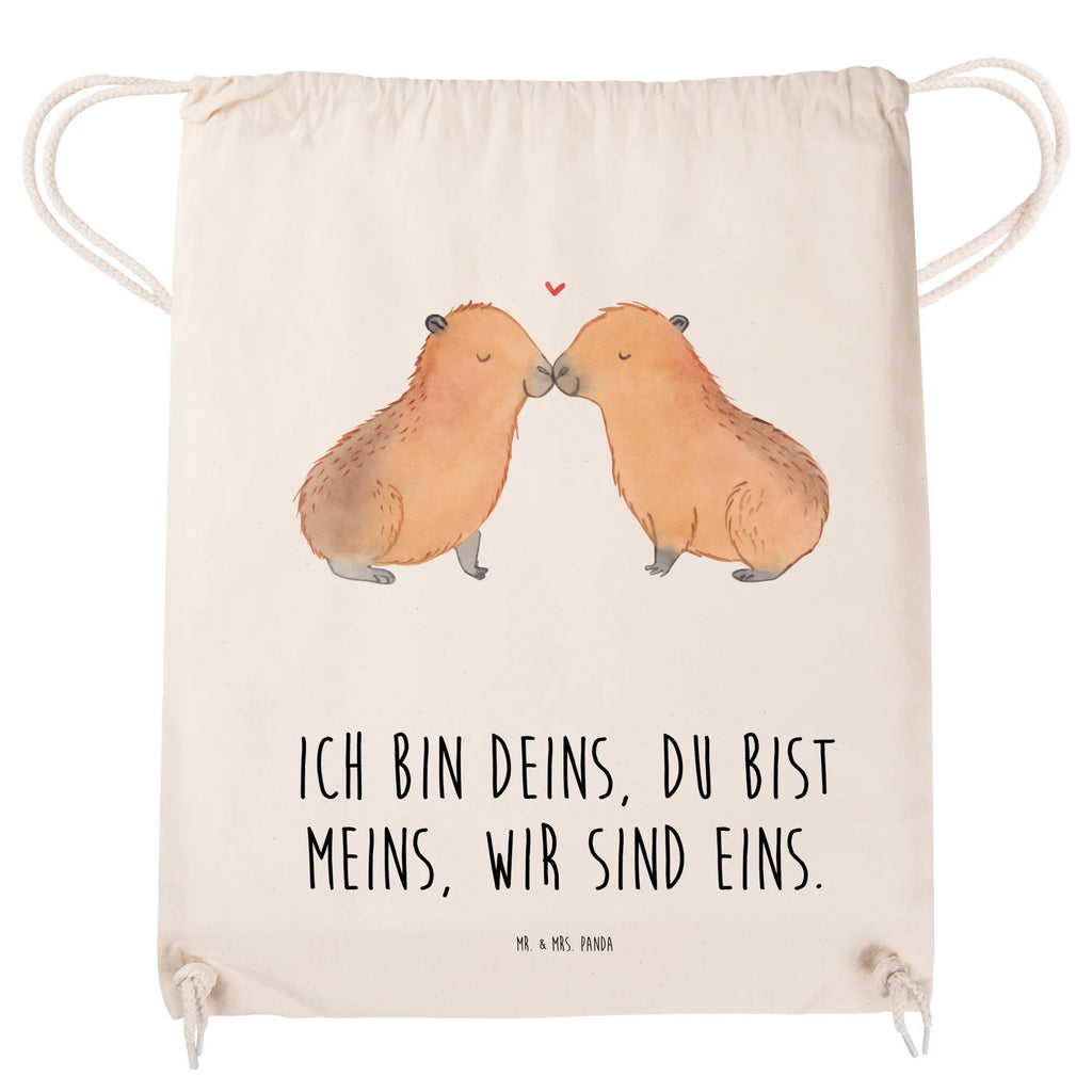 Drawstring bag Capybara love sports bag, carrier bag, jute bag, bag, gym bag, hipster, small animals, cute, funny, cute animal motives, hand drawn, small world, funny sayings, good mood, happy, gifts, gift ideas, special gifts, animal lover, card