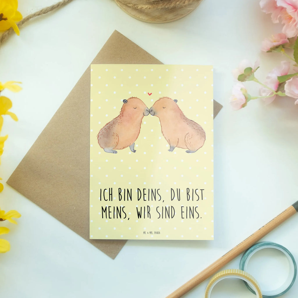 Greetings card Capybara love Karte, Glückwunschkarte, Einladungskarte, Grußkarte, Klappkarte, Geburtstagskarte, Ansichtskarten, Hochzeitskarte, Tiermotive, Gute Laune, lustige Sprüche, Tiere, Liebe, Du bist meins, Handgezeichnet, Kuschel Capybaras, Geschenkidee, Liebesspruch, Romantisches Geschenk, Ich bin deins, Tierliebe, Valentinstag, Verschmolzen, Ehejubiläum, Jahrestag, Capybara, Liebesbeweis, verliebt, Paar, Herzlich, Partnertiere, Beziehung