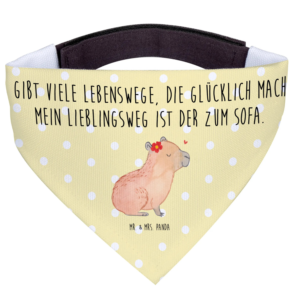 Dog neckerchief Capybara flower big, neckerchief, dog scarf, big dogs, dogs, scarf, small animals, cute, funny, cute animal motives, hand drawn, small world, funny sayings, good mood, happy, gifts, gift ideas, special gifts, animal lover, card