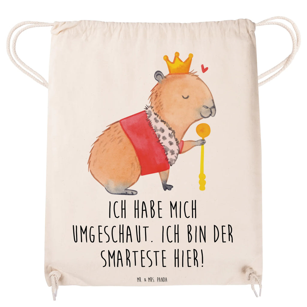 Drawstring bag Capybara King jute bag, sports bag, hipster, gym bag, bag, carrier bag, small animals, cute, funny, cute animal motives, hand drawn, small world, funny sayings, good mood, happy, gifts, gift ideas, special gifts, animal lover, card