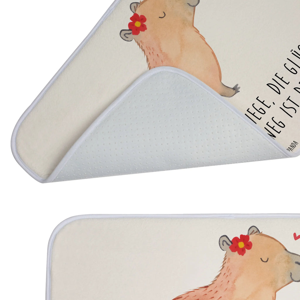 Bath mat Capybara flower Bath rug, Bath mat, non-slip, Shower mat, small animals, cute, funny, cute animal motives, hand drawn, small world, funny sayings, good mood, happy, gifts, gift ideas, special gifts, animal lover, card