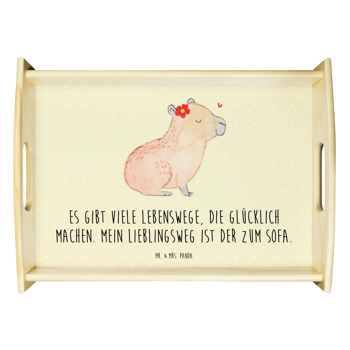 Serving tray Capybara flower breakfast tray, wooden tray, kitchen tray, serving tray, tray, small animals, cute, funny, cute animal motives, hand drawn, small world, funny sayings, good mood, happy, gifts, gift ideas, special gifts, animal lover, card