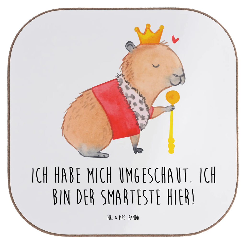 Quadratische Untersetzer Capybara König Korkuntersetzer, Bierdeckel, Untersetzer Holz, Glasuntersetzer, Untersetzer, Holzuntersetzer, Untersetzer aus Holz, Getränkeuntersetzer, Untersetzer Gläser, Untersetzer für Gläser, Untersetzer Design, Tassen Untersetzer, Tiermotive, Gute Laune, lustige Sprüche, Tiere, Capybara, König